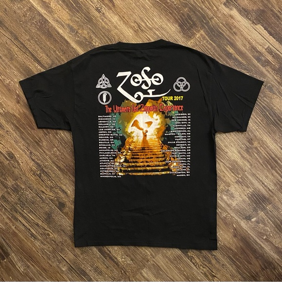 2017 Zoso The Ultimate Led Zeppelin Experience Double Sided Tour Shirt - Picture 2 of 6